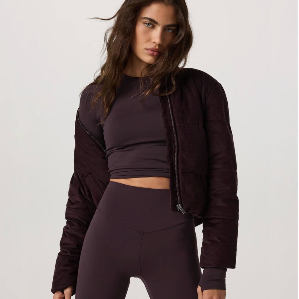 Carmel Corduroy Puffer | Women's Raisin Zip-Up Jacket | Vuori - Picture 2 of 4